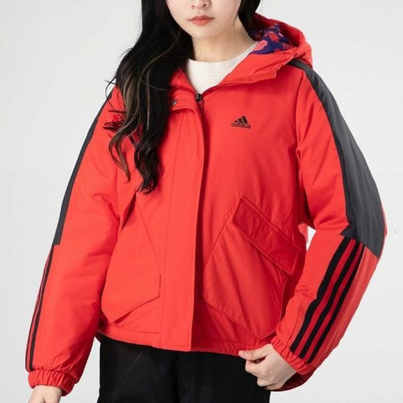 Adidas GN7377  Cny X-Bu Short Sport Jacket Scarlett Red - Picture 2 of 6